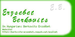 erzsebet berkovits business card